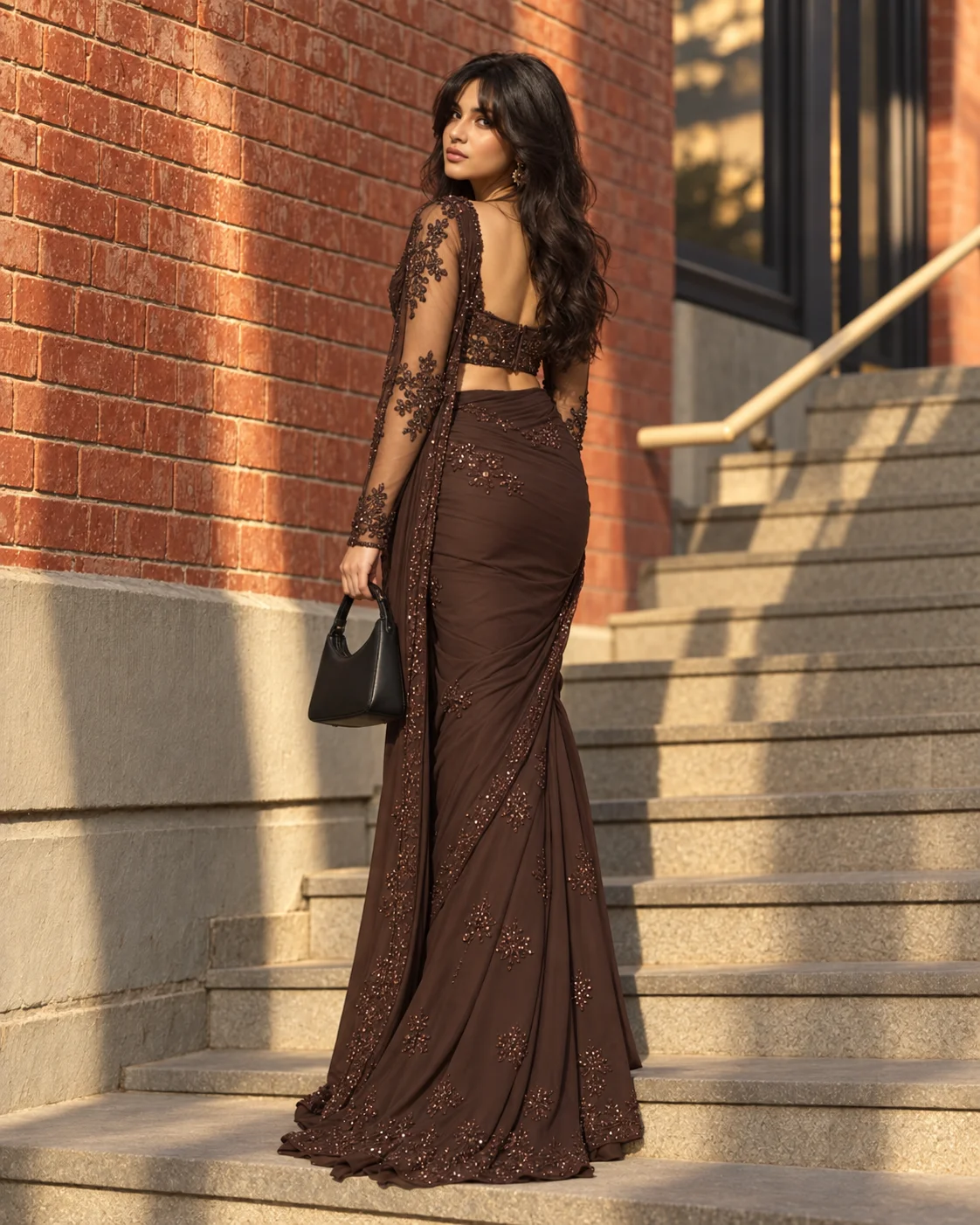 Earthy Silk Saree • Angle 3